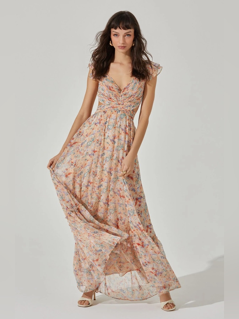 ASTR The Label Primrose Floral Print Maxi Dress